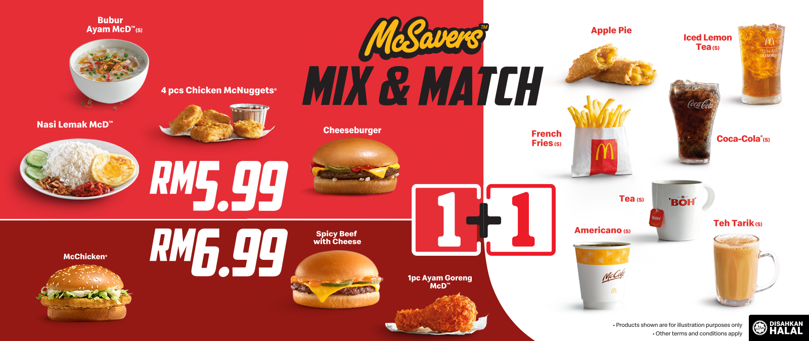 McDonald's Malaysia Get McSavers Mix & Match For Just RM5.99